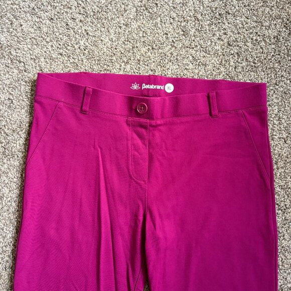 Betabrand Womens Pants Slacks Pink XLARGE colorful stretchy - Picture 3 of 4